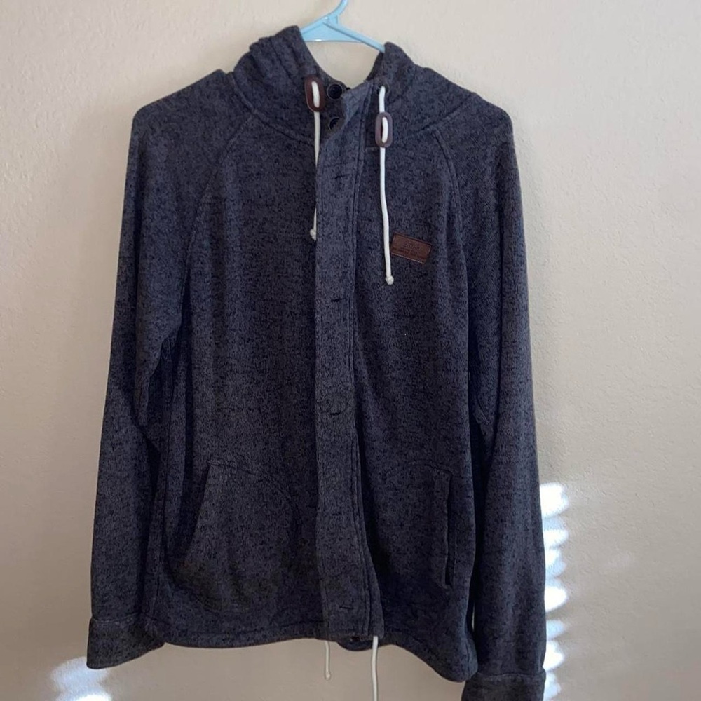Vans grey double shell skater vintage style hoodie retro long sleeve sweatshirt